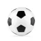 Minge mica de fotbal, diametru 15 cm, Everestus, 20IAN216, PVC, Alb, Negru