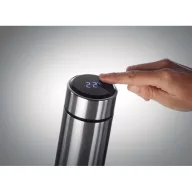  Termos 450 ml, cu termometru led si infuzor de ceai, Everestus, 20IAN517, Otel, Argintiu