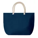 Geanta plaja cu manere, 21MAR2194, 55x15x39 cm, Everestus, Bumbac, Albastru