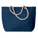 Geanta plaja cu manere, 21MAR2194, 55x15x39 cm, Everestus, Bumbac, Albastru
