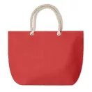 Geanta plaja, Everestus, 22FEB0378, 55x15x39 cm, Bumbac, Rosu