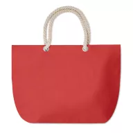   Geanta plaja, Everestus, 22FEB0378, 55x15x39 cm, Bumbac, Rosu