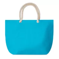   Geanta plaja cu manere, 21MAR2195, 55x15x39 cm, Everestus, Bumbac, Turcoaz