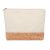 Geanta cosmetice cu baza din pluta, Everestus, 20IAN434, Bumbac, Bej