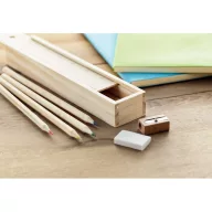 Set de colorat 12 piese, Everestus, 20IAN1005, Natur, Lemn