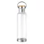 Sticla de apa 800 ml cu baza din otel si capac din bambus, Everestus, 20IAN295, Tritan, Transparent