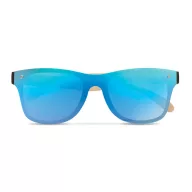   Ochelari de soare cu lentile tip oglinda, Everestus, 20IAN015, Bambus, Albastru