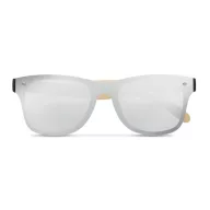   Ochelari de soare cu lentile tip oglinda, Everestus, 20IAN016, Bambus, Argintiu