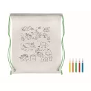 Sacosa cu 5 markere, Everestus, 2601E14380, 28x35 cm, Material netesut, Verde lime