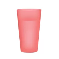   Pahar 500 ml, 2509E16522, Everestus, Ø8x14 cm, Plastic, Rosu transparent