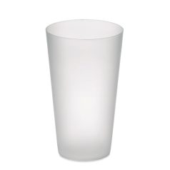   Pahar reutilizabil, Everestus, 42FEB235002, 500 ml, Ø8x14 cm, Plastic, Alb Transparent