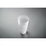   Pahar reutilizabil, Everestus, 42FEB235002, 500 ml, Ø8x14 cm, Plastic, Alb Transparent