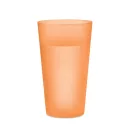 Pahar 500 ml, 2509E16521, Everestus, Ø8x14 cm, Plastic, Portocaliu transparent