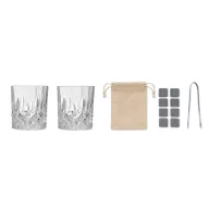   Set pentru whisky, 11 piese, 21,3x19,5x10,4 cm, Everestus, 20SEP0644, Sticla, Bambus, Natur