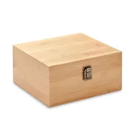   Set pentru whisky, 11 piese, 21,3x19,5x10,4 cm, Everestus, 20SEP0644, Sticla, Bambus, Natur