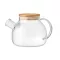 Ceainic 850 ml, 19x13x11 cm, Everestus, 20SEP0141, Sticla, Bambus, Transparent