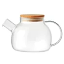 Ceainic 850 ml, 19x13x11 cm, Everestus, 20SEP0141, Sticla, Bambus, Transparent