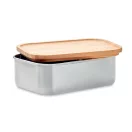 Caserola pranz, 600 ml, 16x11x5.5 cm, Everestus, 20SEP0112, Otel, Bambus, Natur