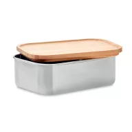   Caserola pranz, 600 ml, 16x11x5.5 cm, Everestus, 20SEP0112, Otel, Bambus, Natur