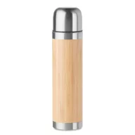   Termos 400 ml, cu exterior din bambus, Everestus, 20IAN518, Bambus, Otel, Natur