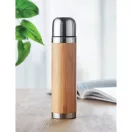 Termos 400 ml, cu exterior din bambus, Everestus, 20IAN518, Bambus, Otel, Natur