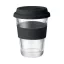 Cana de voiaj din sticla, 350 ml, cu capac din silicon, Everestus, 20IAN345, Negru