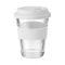 Cana de voiaj din sticla, 350 ml, cu capac din silicon, Everestus, 20IAN350, Alb