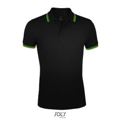   Tricou Polo Barbati, 42FEB234434, Pasadena Men, Bumbac, Masculin, Negru, Verde Lime, M