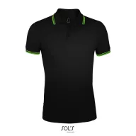   Tricou Polo Barbati, 42FEB234436, Pasadena Men, Bumbac, Masculin, Negru, Verde Lime, XL