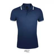   Tricou Polo Barbati, 42FEB234426, Pasadena Men, Bumbac, Masculin, Albastru French Marine, Alb, 3XL