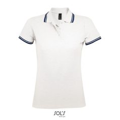   Tricou Polo Dama, 42FEB233724, Pasadena Women, Bumbac, Feminin, Alb , Albastru Navy, XL