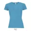 SPORTY-WOMEN TSHIRT- 140g, Polyester, Aqua, TWIN, L