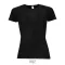 SPORTY-WOMEN TSHIRT- 140g, Polyester, black, TWIN, XS