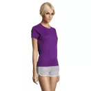 Tricou la baza gatului cu maneca scurta, Femei, SOL'S, 2601E11859, Poliester, Violet inchis, L