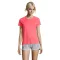 Tricou la baza gatului cu maneca scurta, Femei, SOL'S, 2601E11854, Poliester, Roz coral neon, M