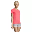 Tricou la baza gatului cu maneca scurta, Femei, SOL'S, 2601E11857, Poliester, Roz coral neon, XS