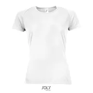 SPORTY-WOMEN TSHIRT- 140g, Polyester, white, TWIN, M