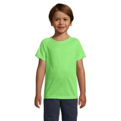   Tricou cu maneca scurta, la baza gatului, Sport, Copii, SOL'S, 2410E20863, Poliester, Verde neon, 4XL