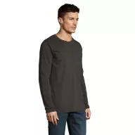   Tricou la baza gatului cu maneca lunga, Barbati, SOL'S, 2601E10879, Bumbac, Gri charcoal melange, L