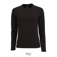   Tricou Dama cu maneca lunga, 42FEB233682, Imperial LSL Women, Bumbac, Feminin, Negru Deep, M