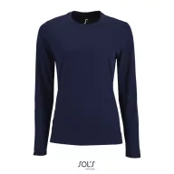  Tricou Dama cu maneca lunga, 42FEB233690, Imperial LSL Women, Bumbac, Feminin, Albastru French Navy, XXL