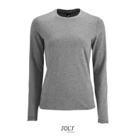   Tricou Dama cu maneca lunga, 42FEB233695, Imperial LSL Women, Bumbac, Feminin, Gri Melange, XXL