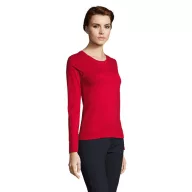   Tricou la baza gatului cu maneca lunga, Femei, SOL'S, 2601E10907, Bumbac, Rosu, L