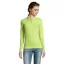 Tricou Polo cu maneca lunga, Femei, SOL'S, 2601E11386, Bumbac, Verde Apple, 3XL