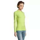 Tricou Polo cu maneca lunga, Femei, SOL'S, 2601E11386, Bumbac, Verde Apple, 3XL