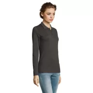   Tricou Polo cu maneca lunga, Femei, SOL'S, 2601E11398, Bumbac, Gri charcoal melange, 3XL