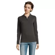   Tricou Polo cu maneca lunga, Femei, SOL'S, 2601E11402, Bumbac, Gri charcoal melange, XL