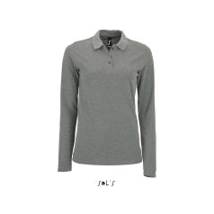   Tricou Polo, Dama, maneca lunga, SOL'S, 2401E10154, Bumbac, Gri melange, 3XL