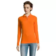   Tricou Polo cu maneca lunga, Femei, SOL'S, 2601E11406, Bumbac, Portocaliu, M