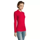Tricou Polo cu maneca lunga, Femei, SOL'S, 2601E11412, Bumbac, Rosu, M